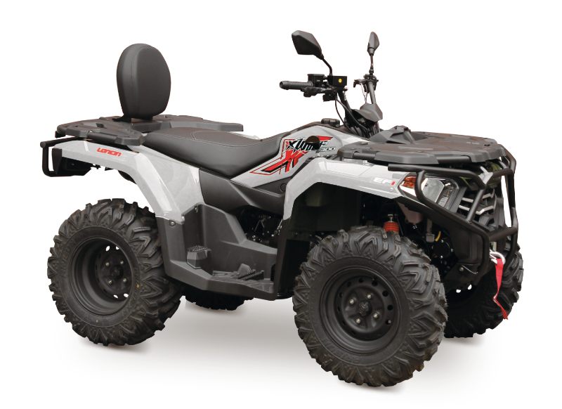 Quad Loncin Xwolf 300 trois quart droite version blanche