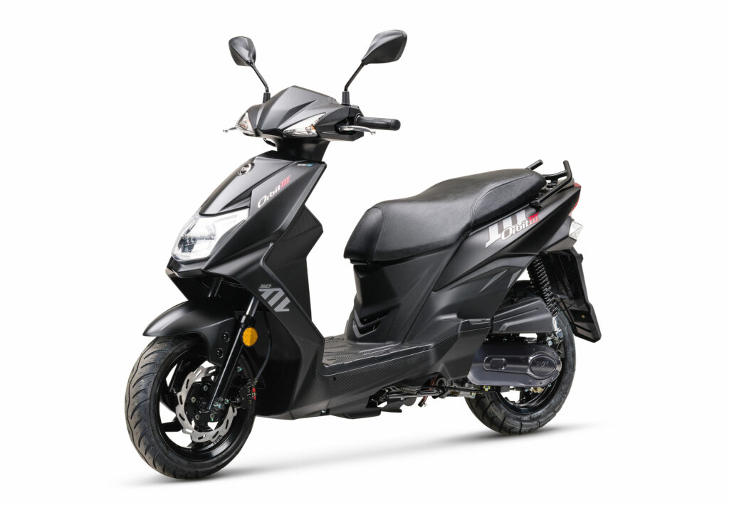 Scooter SYM Orbit III 50 vue gauche version noire